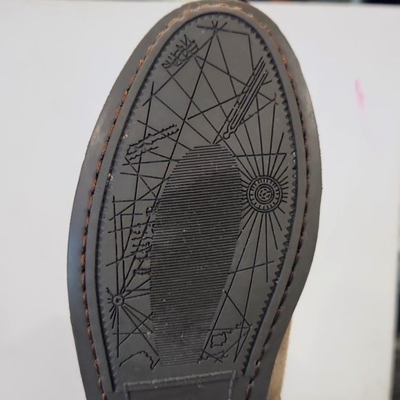 Bussola Taupe Leather Mid Calf Biker Buckle Zip Boots Size EU 37, US 6.5 EUC! - Picture 12 of 14